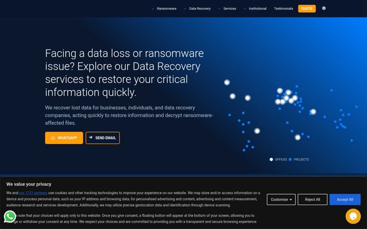 Screenshot of digitalrecovery.com