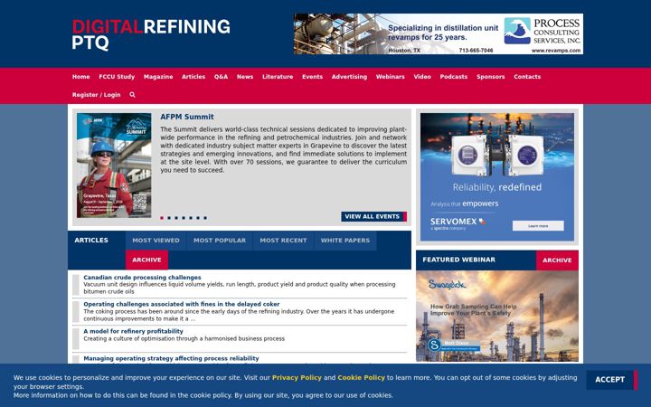Screenshot of digitalrefining.com