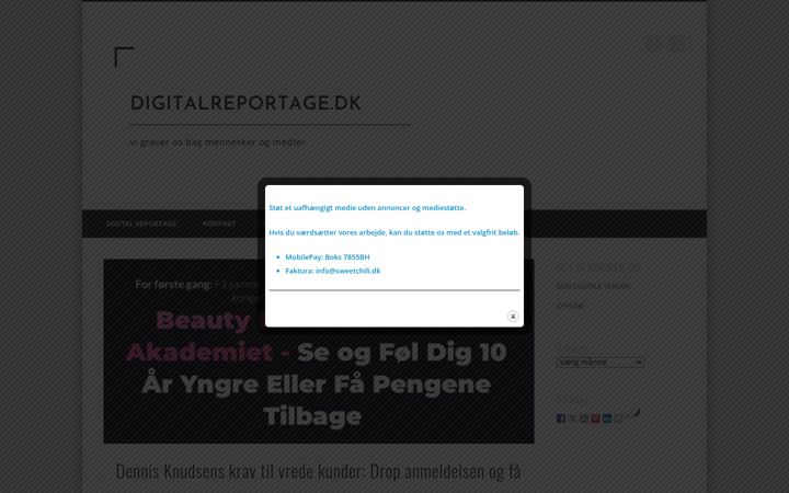 Screenshot of digitalreportage.dk