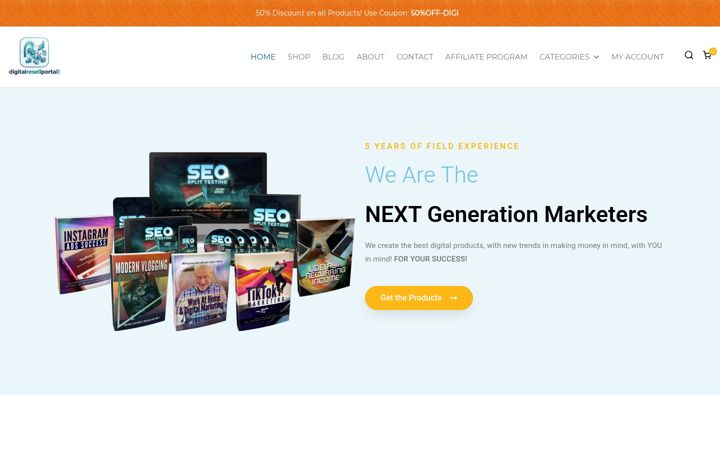 Screenshot of digitalresellportal.com