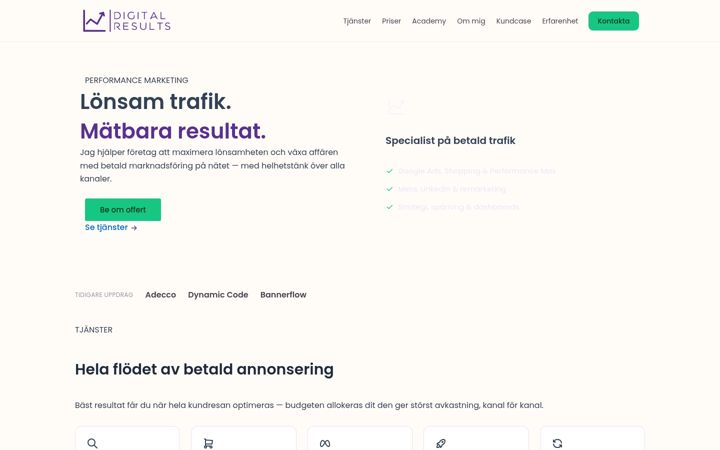 Captura de ecrã de digitalresults.se