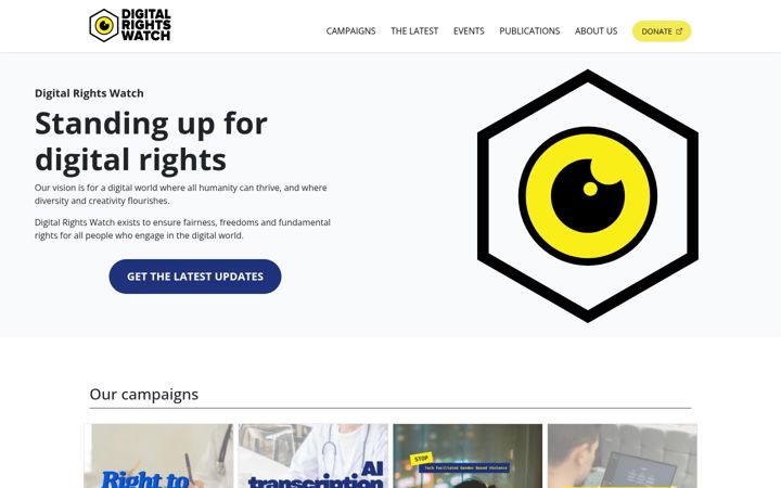 Captura de pantalla de digitalrightswatch.org.au