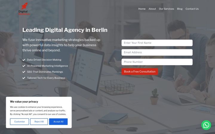 Screenshot of digitalrockets.eu