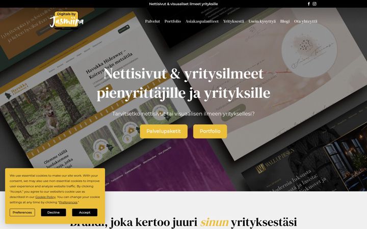 Screenshot di digitalsbyjasmiina.fi