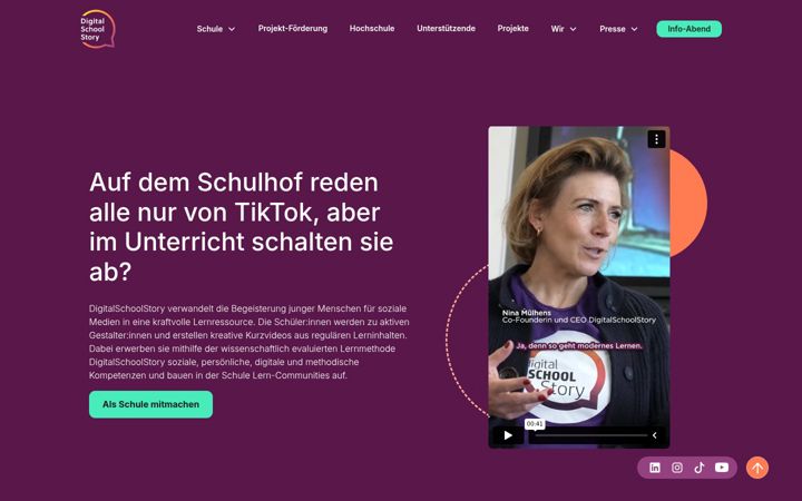 Screenshot of digitalschoolstory.de