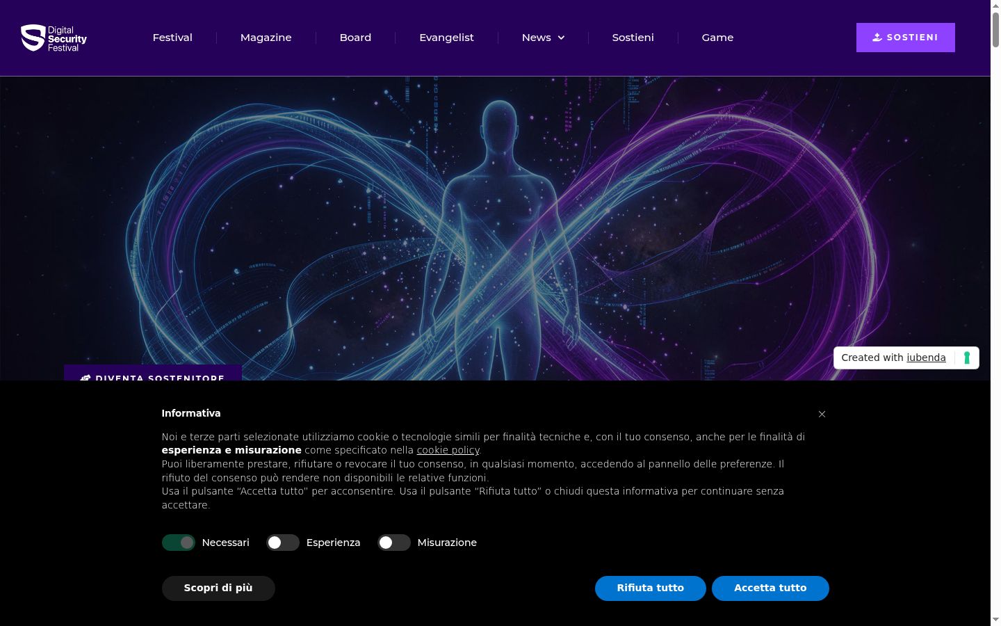 Screenshot tal-banner tal-kunsens muri qabel kwalunkwe interazzjoni