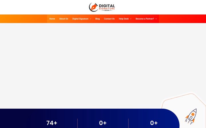 Kuvakaappaus sivustosta digitalsignaturebazaar.in