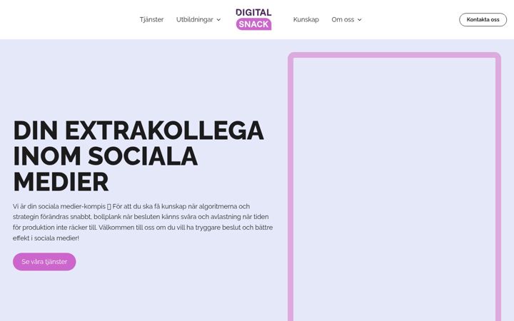 Screenshot of digitalsnack.se