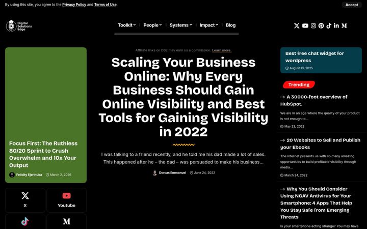 Screenshot of digitalsolutionsedge.com