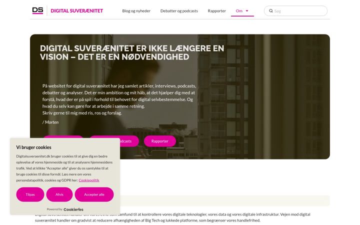 Screenshot of digitalsuveraenitet.dk