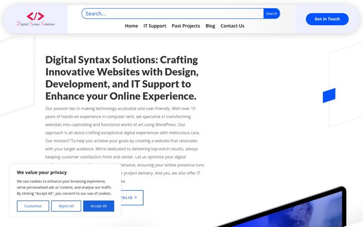 Screenshot of digitalsyntaxsolutions.com