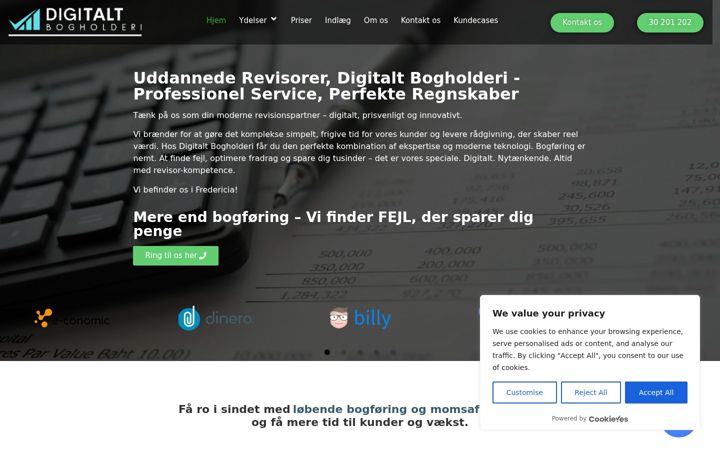 Screenshot of digitalt-bogholderi.dk