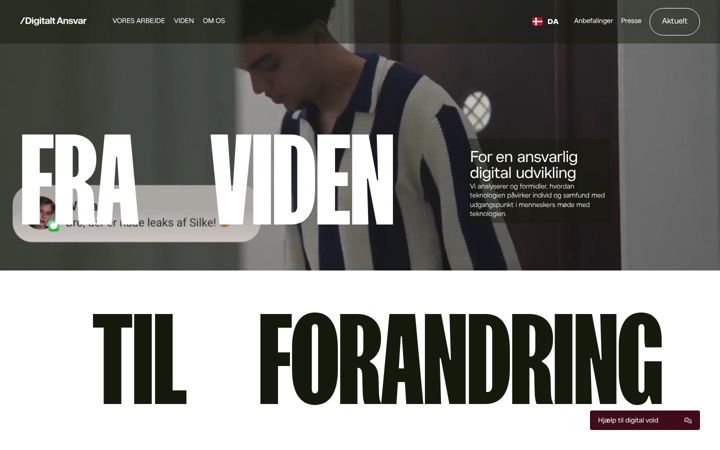 Screenshot of digitaltansvar.dk