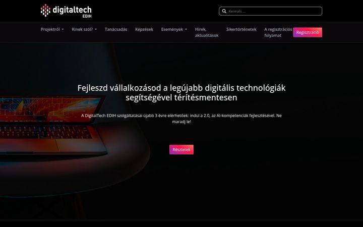 Screenshot of digitaltechedih.hu