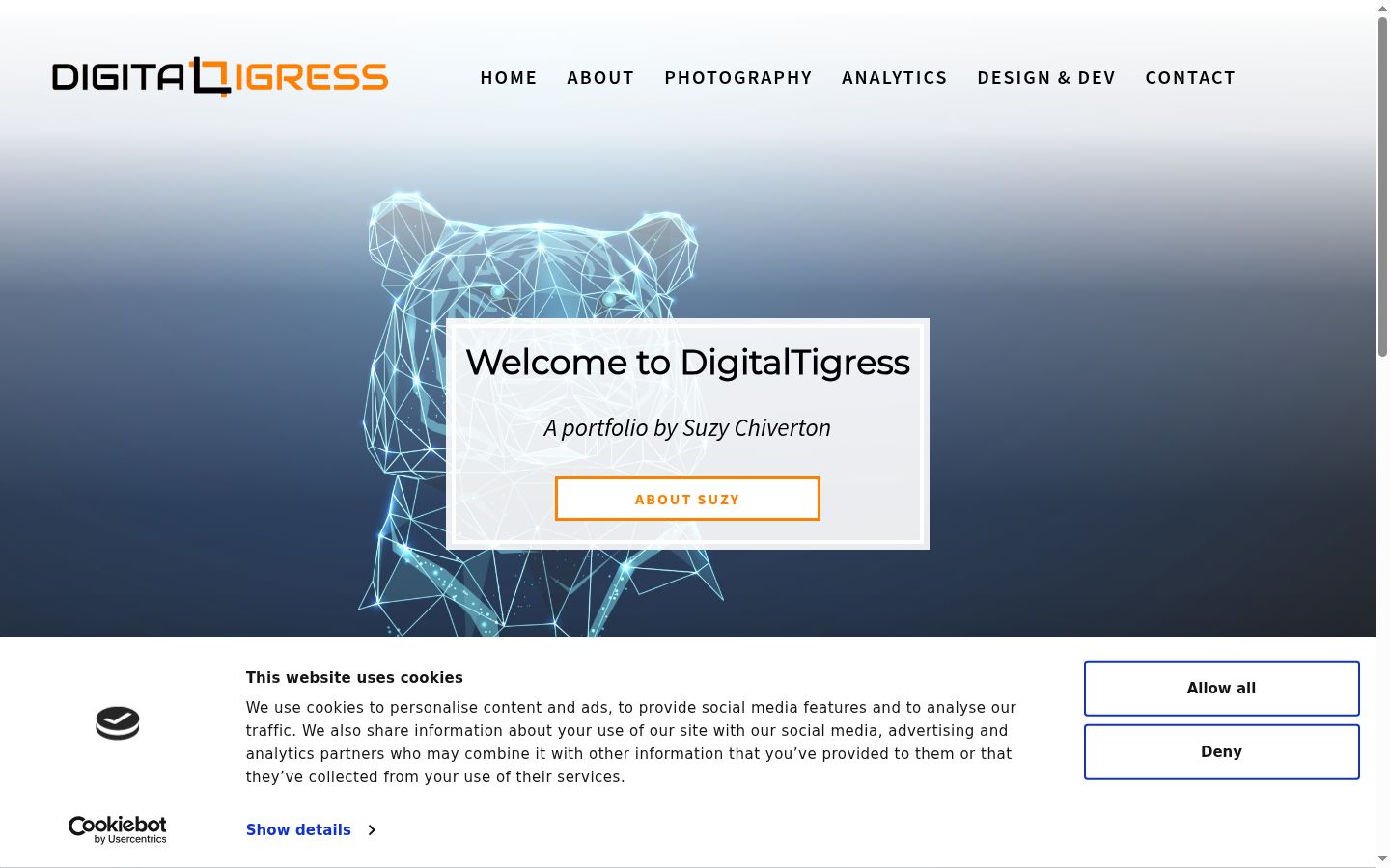 Screenshot of the consent banner shown before any interaction