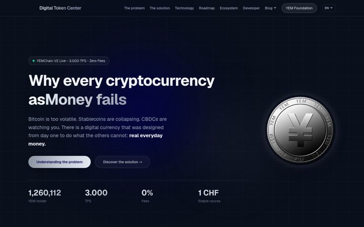 Screenshot of digitaltoken.center