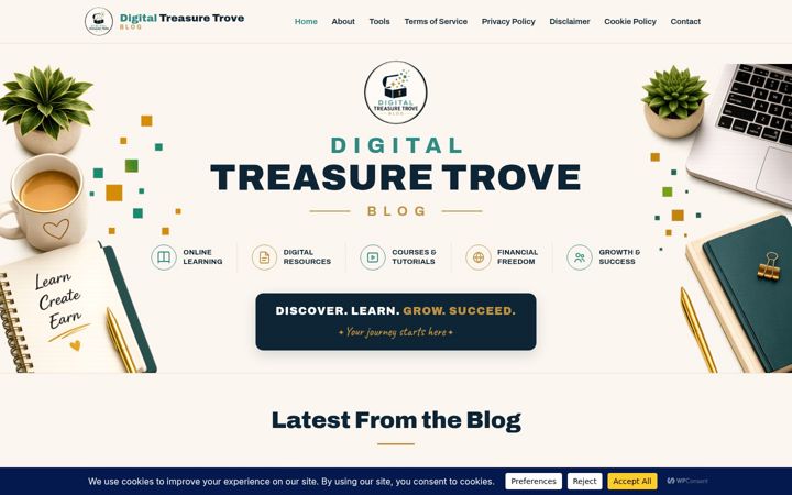 Screenshot of digitaltreasuretroveblog.com