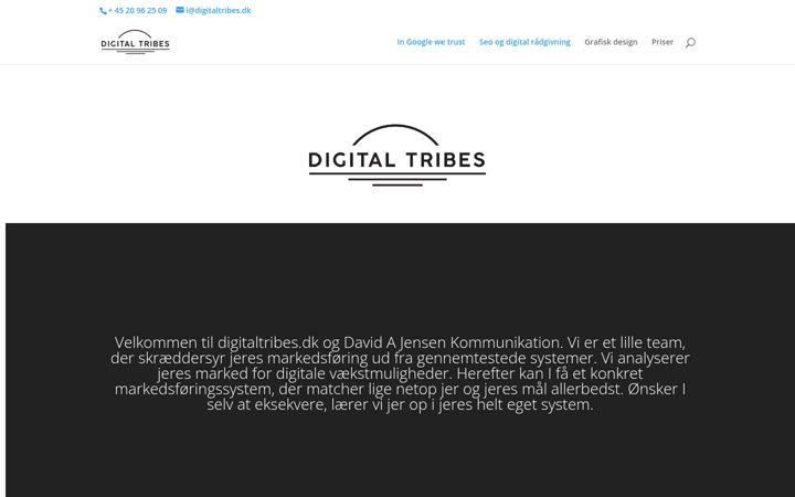Screenshot of digitaltribes.dk