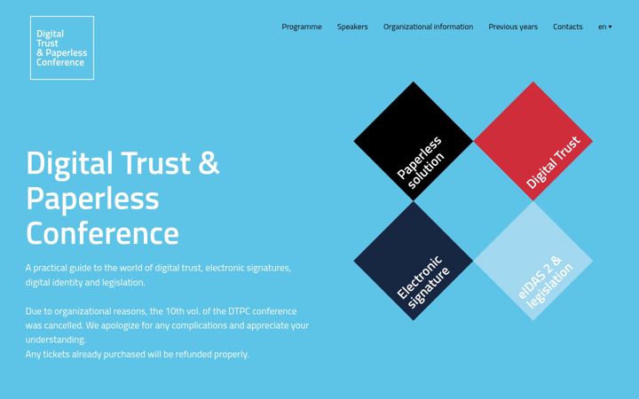 Screenshot of digitaltrustconference.com