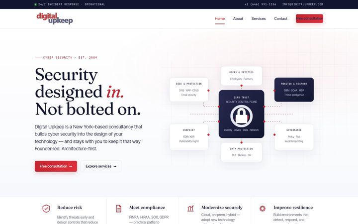 Screenshot of digitalupkeep.com