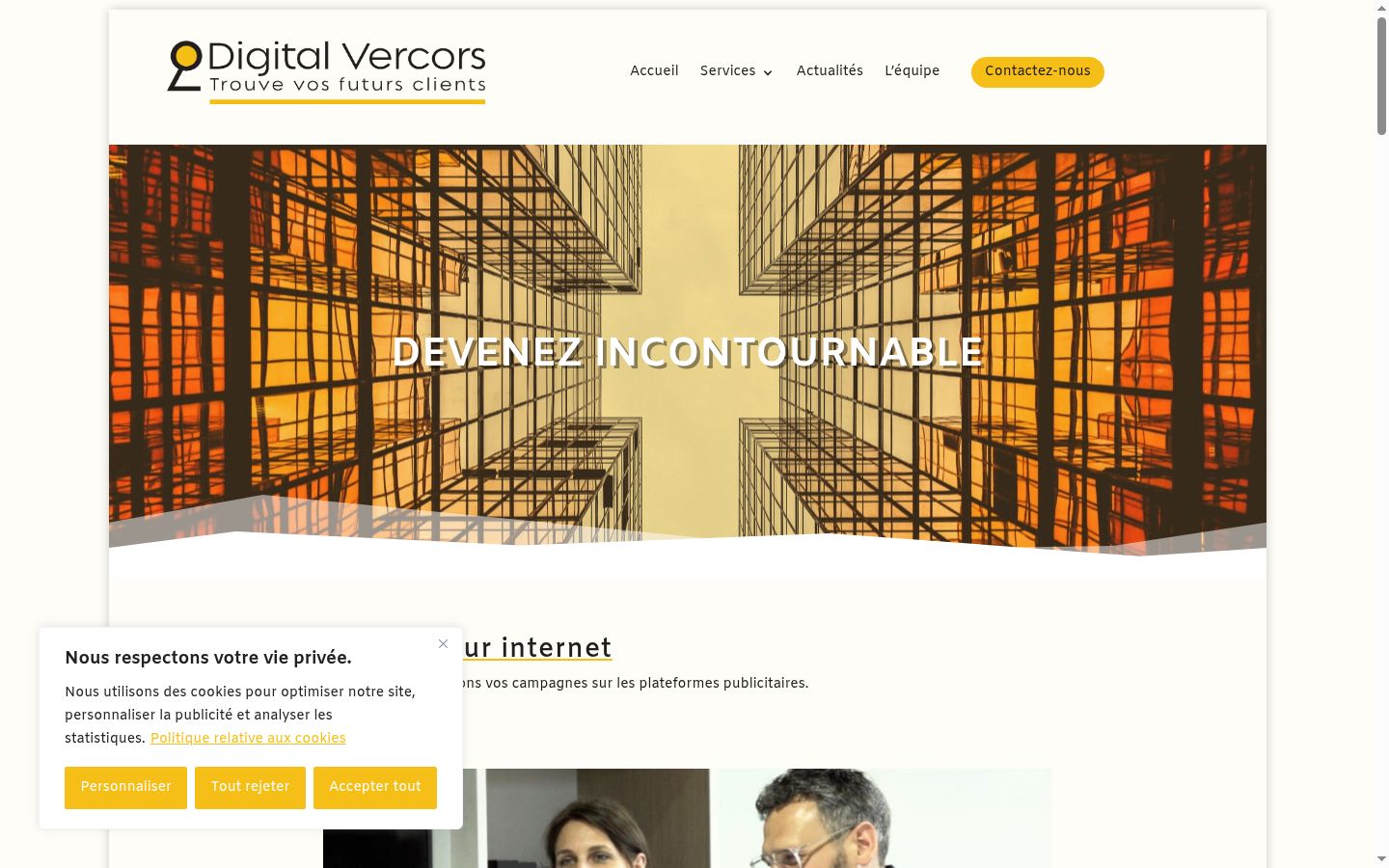 Screenshot of the consent banner shown before any interaction
