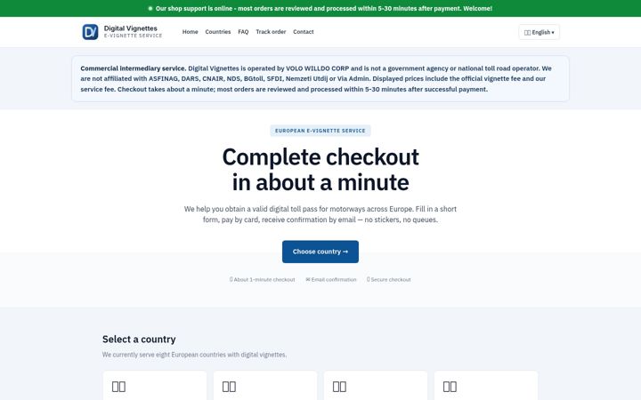 Screenshot of digitalvignettes.com