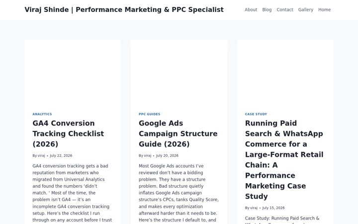Screenshot of digitalvirajshinde.com