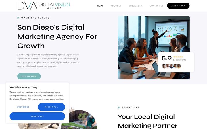 Screenshot of digitalvisionsd.com