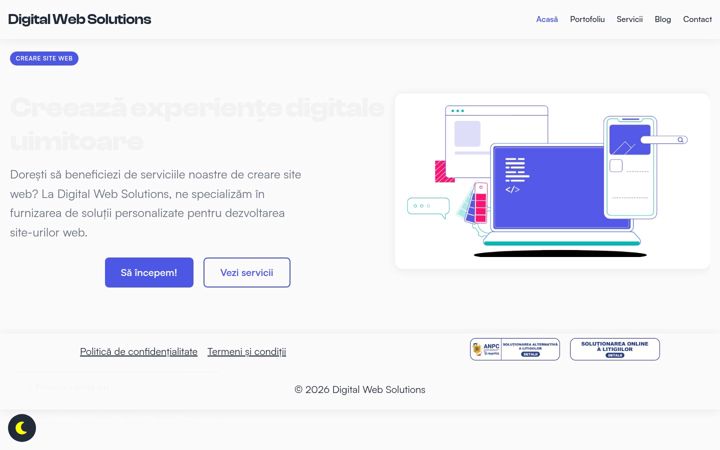 Skärmbild av digitalwebsolutions.ro