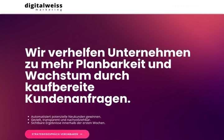 Screenshot of digitalweiss.de