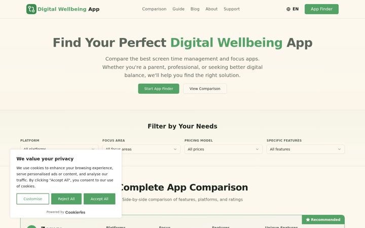 Screenshot of digitalwellbeingapps.com