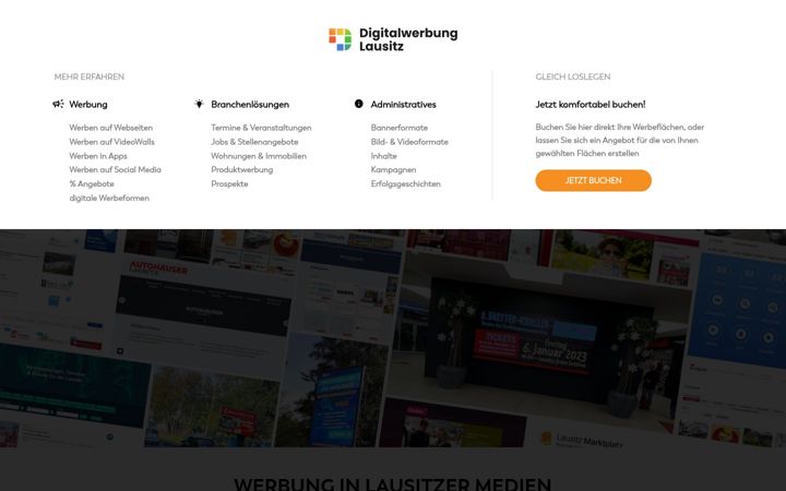 Screenshot of digitalwerbung-lausitz.de