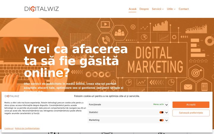 Skärmbild av digitalwiz.ro