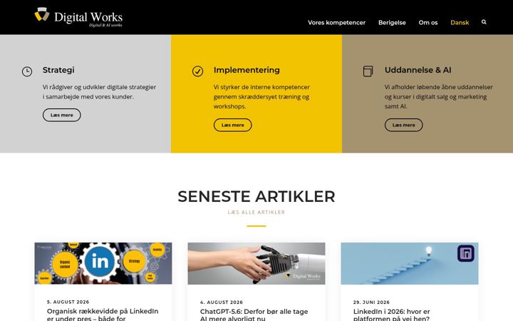 Snímek obrazovky digitalworks.dk