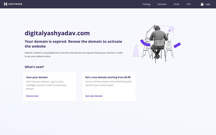 Screenshot of digitalyashyadav.com