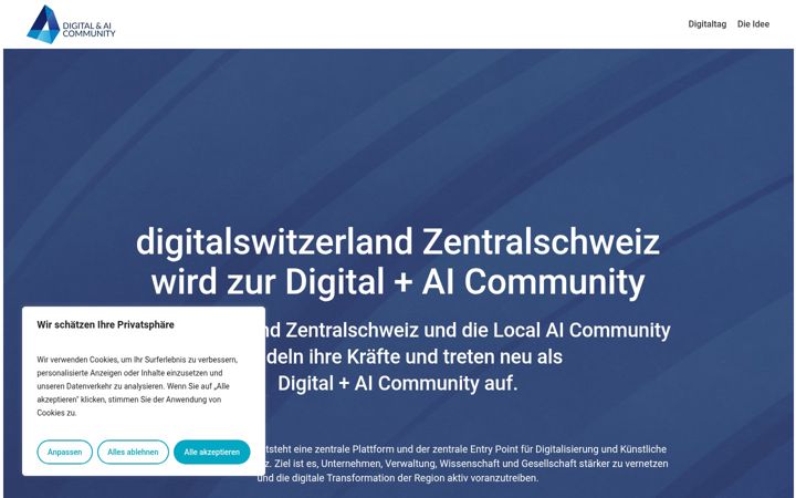 Screenshot of digitalzentralschweiz.ch