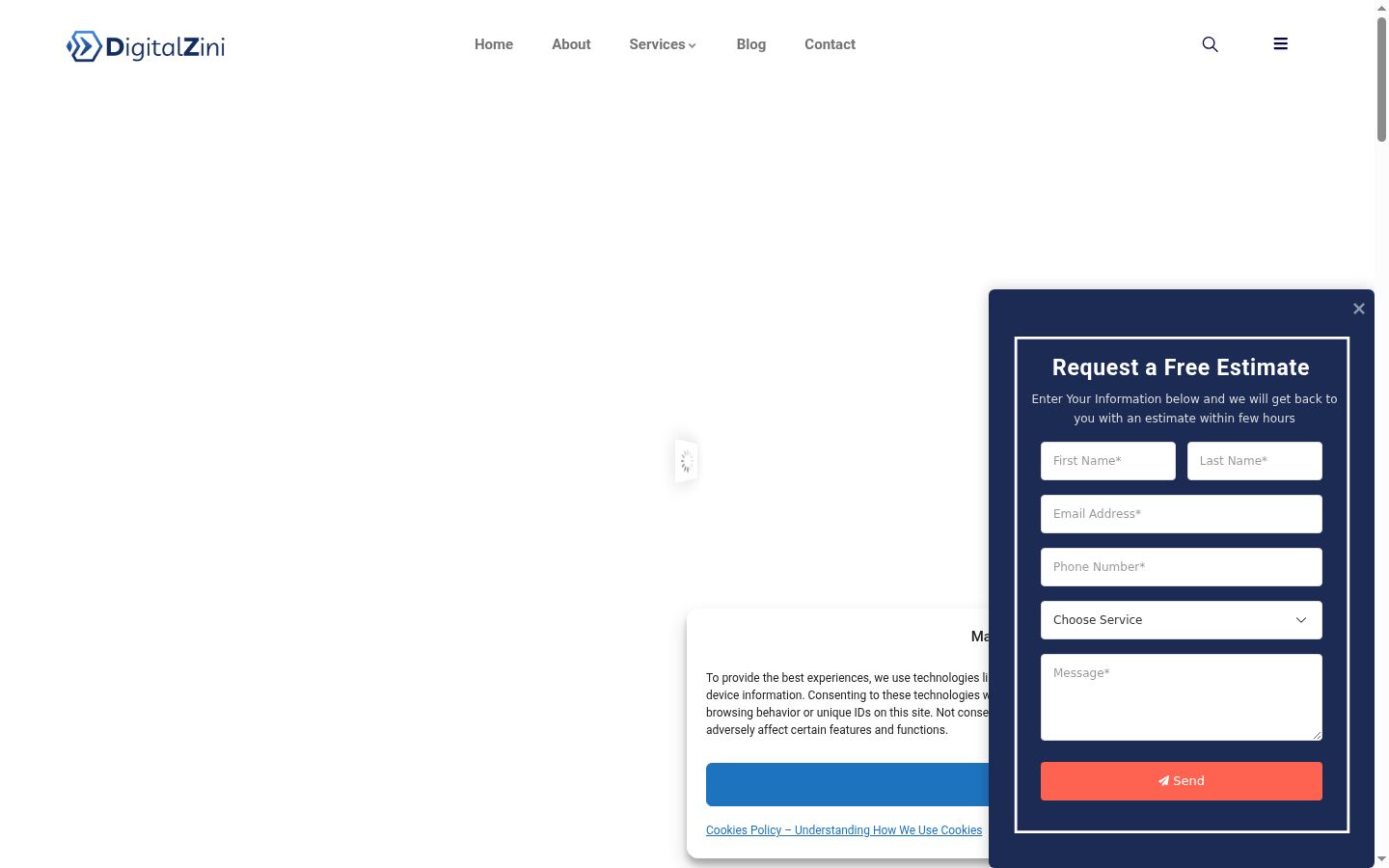 Screenshot tal-banner tal-kunsens muri qabel kwalunkwe interazzjoni