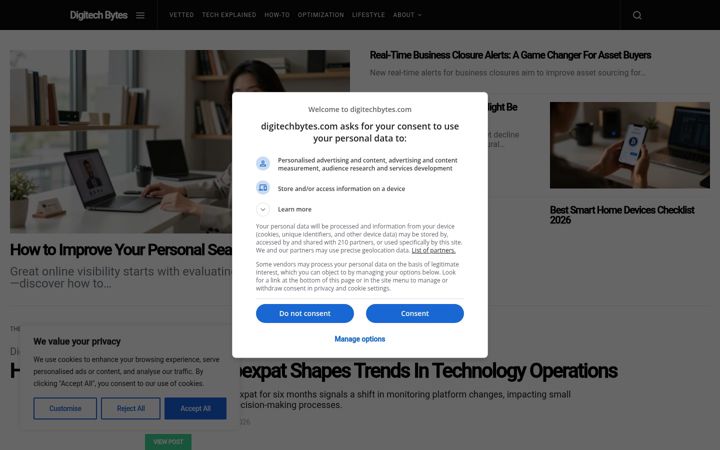 Screenshot of digitechbytes.com