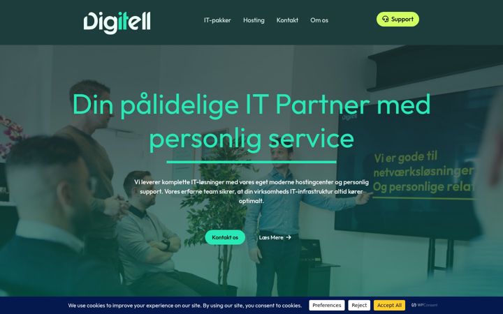 Snímek obrazovky digitell.dk