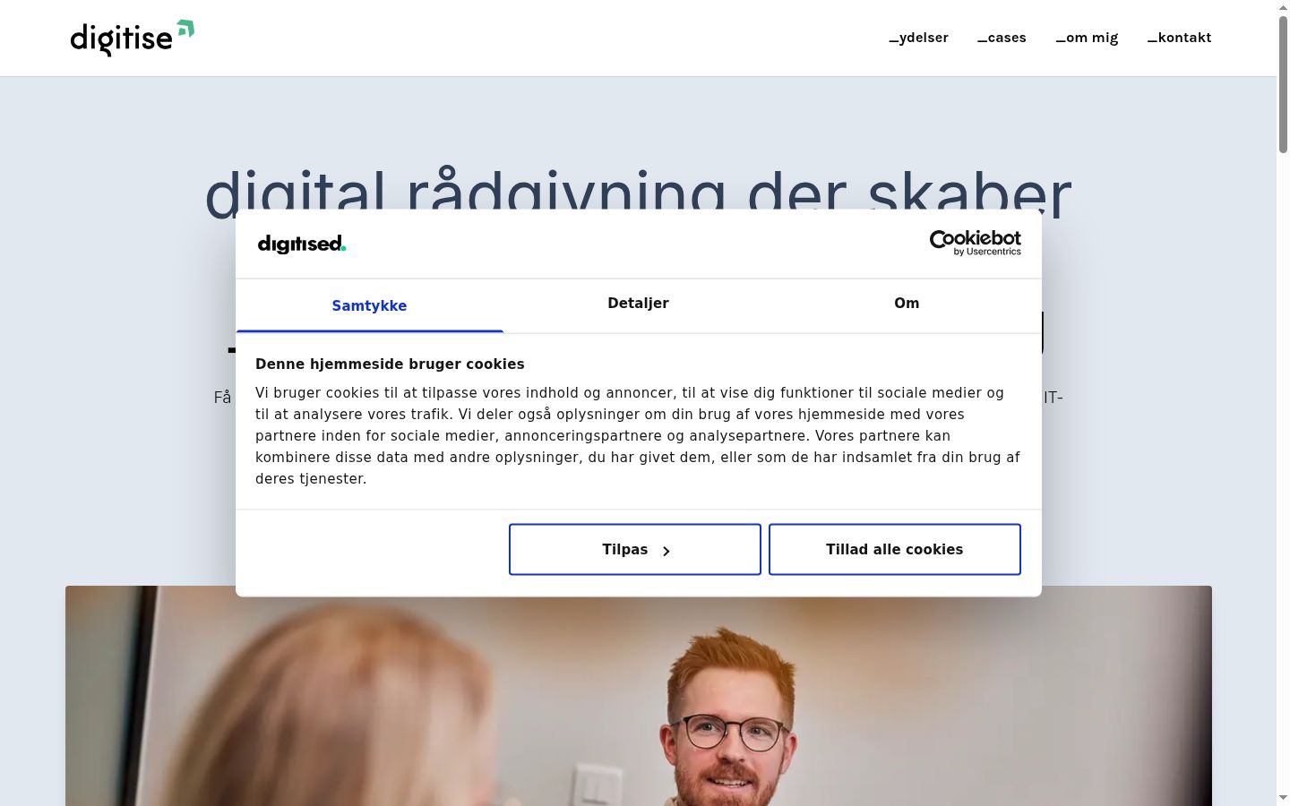 Snímek obrazovky baneru souhlasu zobrazeného před jakoukoli interakcí