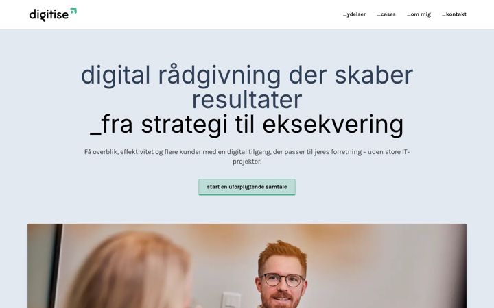 Screenshot of digitised.dk