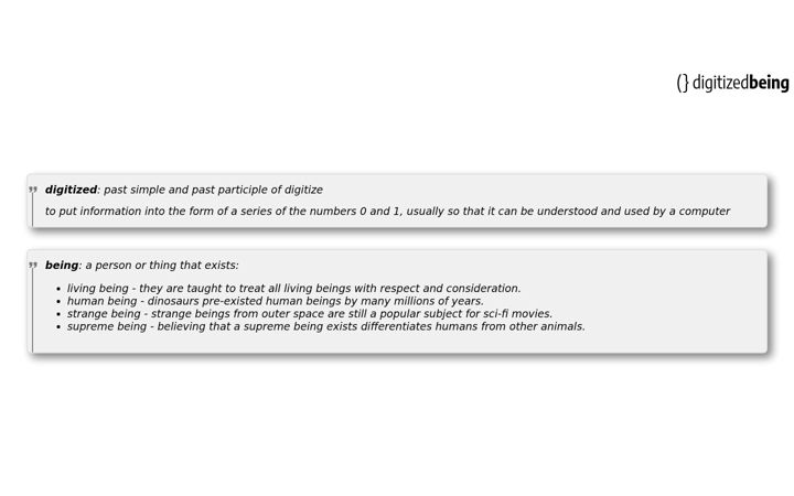 Screenshot of digitizedbeing.com