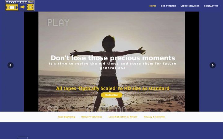 Screenshot of digitizemytapes.com