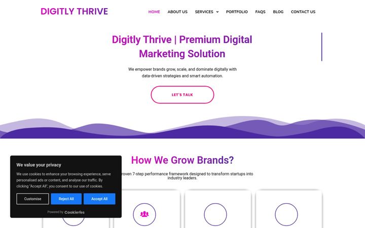 Screenshot of digitlythrive.com