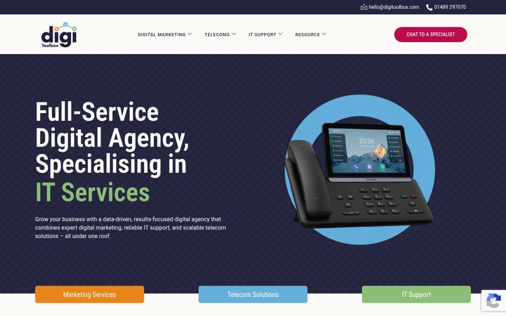 Screenshot of digitoolbox.com