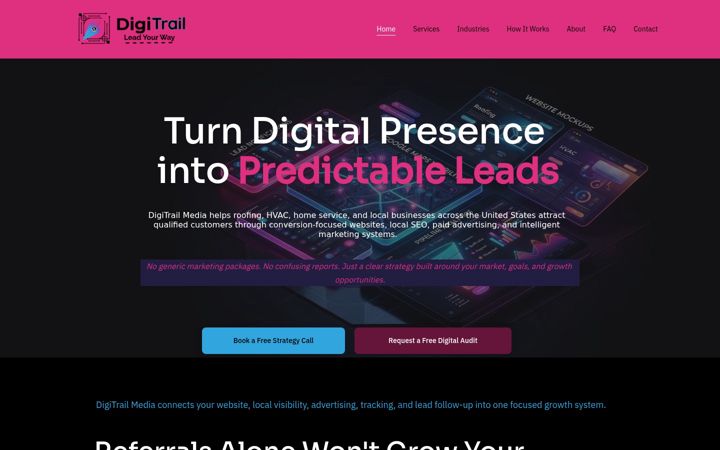 Screenshot of digitrailmedia.com
