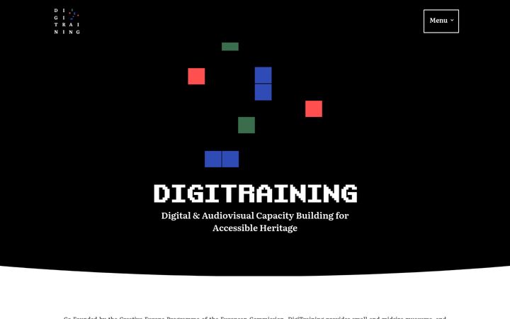 Screenshot of digitraining-heritage.eu
