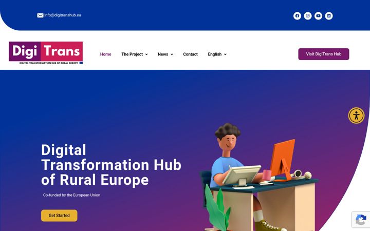 Screenshot of digitranshub.eu