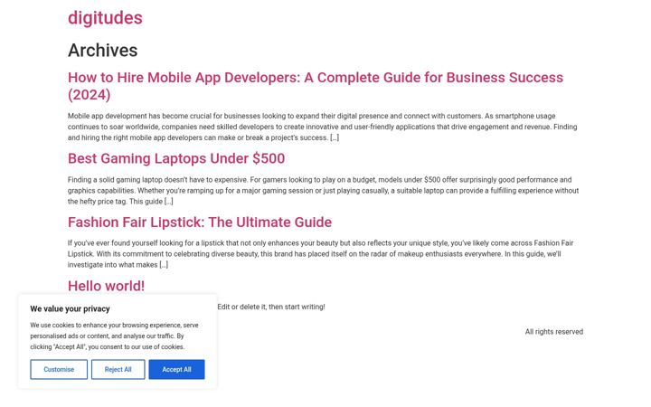 Screenshot of digitudes.com