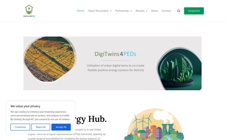 Screenshot of digitwins4peds.eu